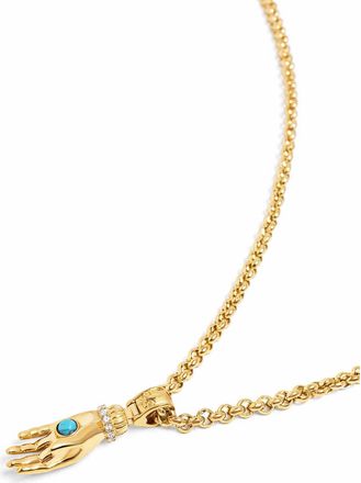 Nialaya Small Turquoise Gemstone Hand Pendant Necklace in Gold /Turquoise at Nordstrom