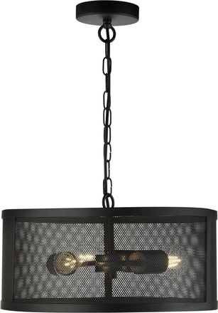Searchlight Dimmbare Pendelleuchte Fishnet ø 45 cm, Schwarz