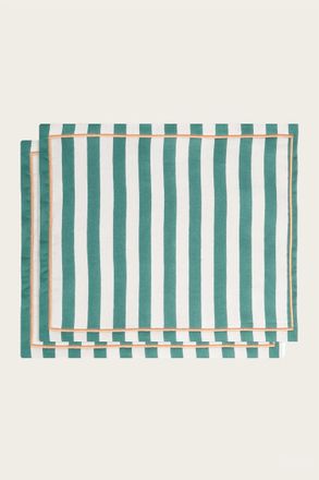 La DoubleJ Linen Placemat - Set Of 2 In Riviera Green