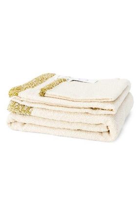 Ettitude Luxe Boucl&eacute; Bath Towel in Natural & Brass at Nordstrom, Size 3 Piece Set