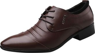 Generic Mens Lace Up Dress Shoes, Formal Wedding Shoe Pointed Toe Business Shoes Low Sole Suit Shoe Trendy and Versatile Causal Loafers for Driving and Walkin