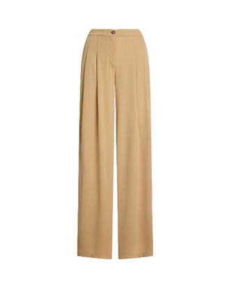 Ralph Lauren Chabrell Full-Length Pleated Matte Jersey Pants