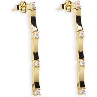 Argento Vivo Linear Cubic Zirconia Earrings in Gold at Nordstrom