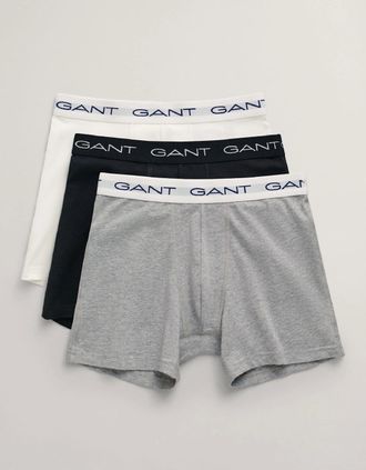 GANT Mens 3 Pack of Boxer Briefs - Grey - Size: 35/34/32