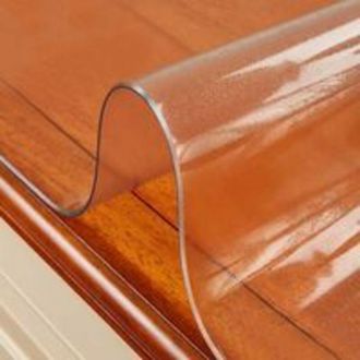 OEM Mantel Rectangular Transparente De Pvc Flexible Con Efecto Cristal, De 1,5 Mm De Grosor, Impermeable Y Resistente Al Aceite, Para Mesas De Centro, Esc
