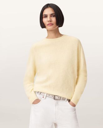 AllSaints Cashmere Rebel Cashmere Crew Neck Jumper, Size: XS