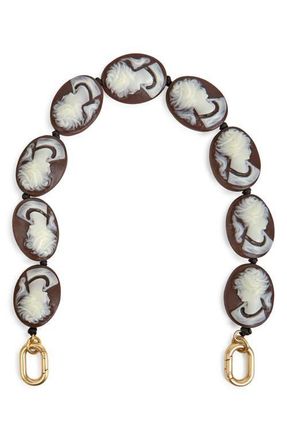 Clare Vivier Cameo Shortie Strap in Brown Cream at Nordstrom