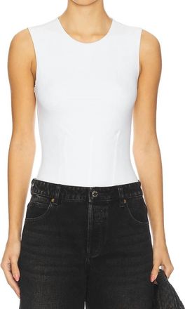 Good American Weightless Corset Tank Top In White
