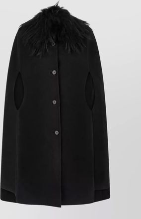 Fendi wool cape coat