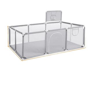 OEM Parque Infantil, Dise&ntilde;o Port&aacute;til, Seguro Para Ni&ntilde;os, Rectangular Gris