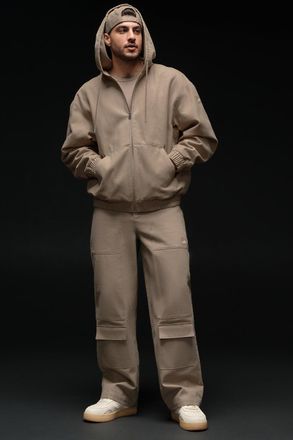 Alo | Cotton Canvas Carpenter Pants in Gravel, Size: Large
