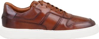 Desa Mens Leather Casual Lace-Ups - Synthetic Sole, Flat Heel, Breathable | Brown - 43