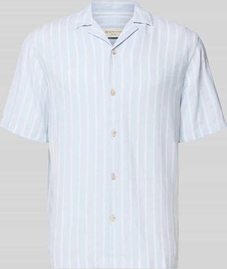 Tom Tailor Denim Relaxed Fit Freizeithemd aus Viskose-Leinen-Mix in Hellblau, Gr&ouml;&szlig;e XXL