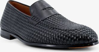 Doucal's Mens Leather Loafers Black Pelle