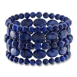 Ross-Simons Lapis Jewelry Set: 5 Bead Stretch Bracelets