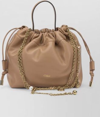 Chlo&eacute; icons small shoulder bag chain strap