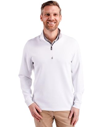 Cutter & Buck Traverse Stretch Eco Quarter Zip Mens Pullover