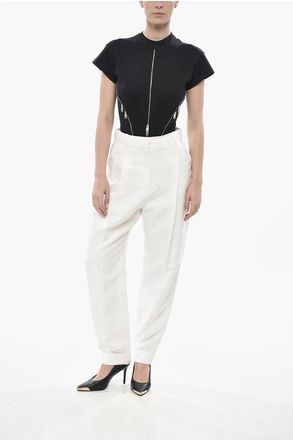 MUGLER Jersey Short-Sleeved Bodysuit With Zip size 40