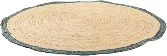 Wanderlust Deco Alfombra redonda de yute azul d120x1h cm