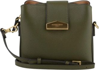 Pourchet Petit Trotteur - Dames - Schoudertassen - Groen - ONE Size - Leer - Tassen