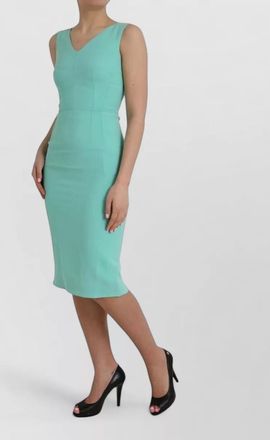 Dolce & Gabbana sleeveless v-neck crepe knee-length dress