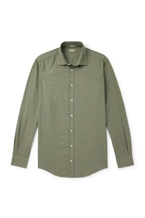 Massimo Alba Canary Checked Cotton Shirt