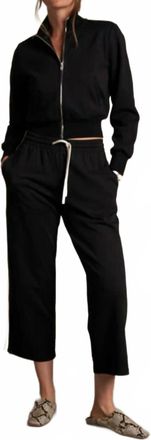 perfectwhitetee Milana Track Jacket In True Black