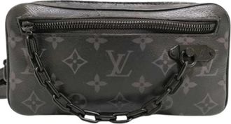 Louis Vuitton Pre-owned Monogram Eclipse Clutch Tas - Heren - Vintage Clutch - Zwart - ONE Size - Leer - Vintage