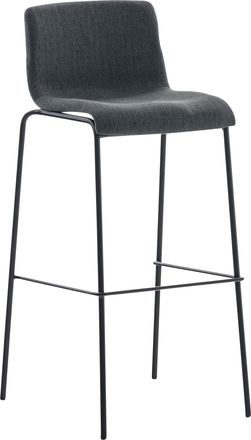 Clp Clp - Taburete Hover En Tela & Base De 4 Patas Gris Oscuro Negro