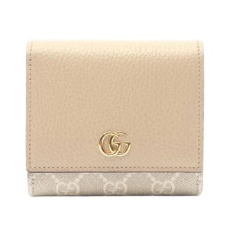 Gucci Pre-owned Wallets, female, Beige, Size: ONE SIZE Pre-owned GG Marmont Leather Wallet