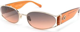 Linda Farrow Lfl 1157 C6 SUN Zonnebrillen - Dames - Zonnebrillen - Geel - 62 MM - Accessoires