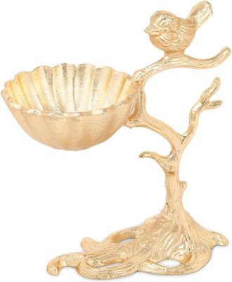 Alice Pazkus 7In Centerpiece Bowl On Branch Base With Bird