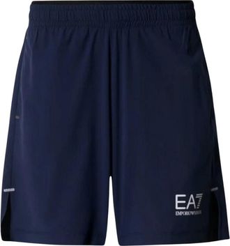 Emporio Armani Training Shorts - Heren - Korte sportbroeken - Blauw - S - Polyester - Fitness