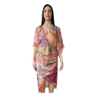 Simona Corsellini Abito Incrociato Floreale - - Dresses - Donna - Multicolore - L