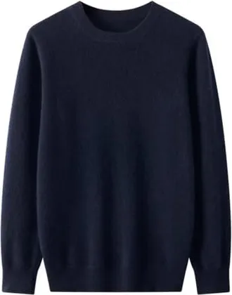 Pull Col Rond Manches Longues Pour Homme - Chaud, Ample, Quotidien, Automne-hiver, Couleur Unie, Style Casual