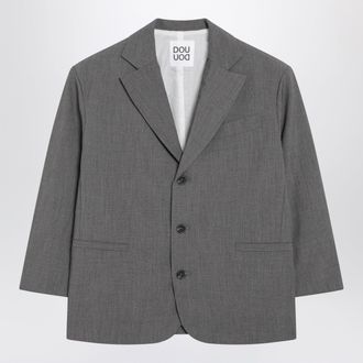 Douuod Grey single-breasted jacket
