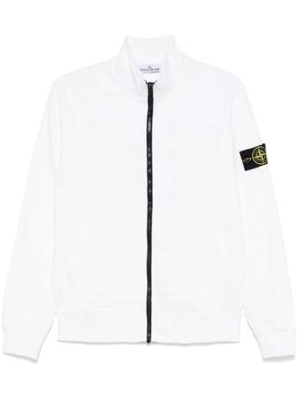 Stone Island organic cotton fleece sweatshirt - men - Organic Cotton - L - White