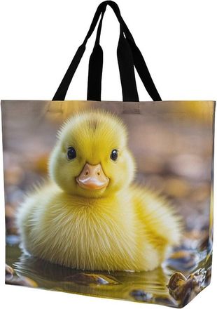 Generic Cute Ducks Grocery Bag Lightweight Handbag Waterproof Shoulder Bags For College Work Beach