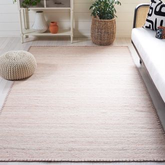 Safavieh Kilim Flat Weave Area Rug, Light Pink Solid / Tonal Style Easy Care