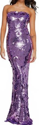 Jovani Strapless Sequin Formal Gown In Lilac