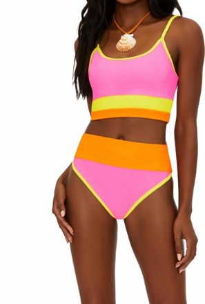 Beach Riot Emmy Bikini Bottoms In Soleil Colorblock
