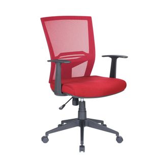 Serena Serena - Silla De Oficina Palmerston, Silla Ejecutiva De Malla Con Reposabrazos, Asiento De Oficina Ergon&oacute;mico, Cm 59x64h96/106, Rojo