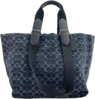 Coach Black Denim Boston Bag (Pre-Owned)