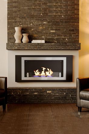 Living and Home 45 Inch Bio Ethanol Fireplace in Black
