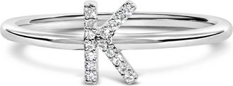 House of Brilliance 10K Gold Diamond Accent Initial A-Z Ring