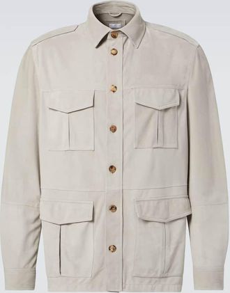 Brunello Cucinelli Giacca camicia in suede