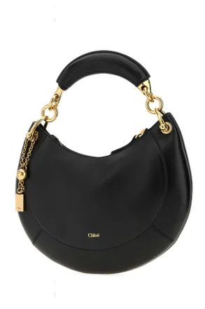 Chlo&eacute; Womens Black Leather Chlo&atilde;&copy; Banana Handbag Borse A Mano Bag