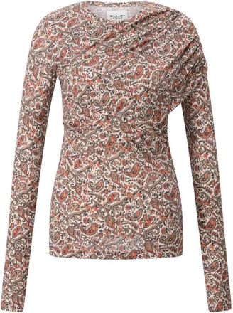 Isabel Marant Paisley Jersey Lange Mouw Jurk - Dames - Longsleeves - Veelkleurig - S - Tops