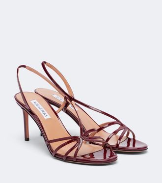 Aquazzura Talk To Me patent leather slingback sandals