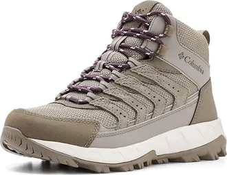 Columbia Strata Trailtm Mid Wp Womens Shoes Kettle/Blush Rose : 10.5 D - Wide, Leather